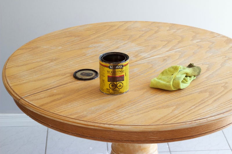 Pick your favourite wood stain for your upgraded table