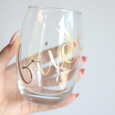 DIY Bride Decal Glass