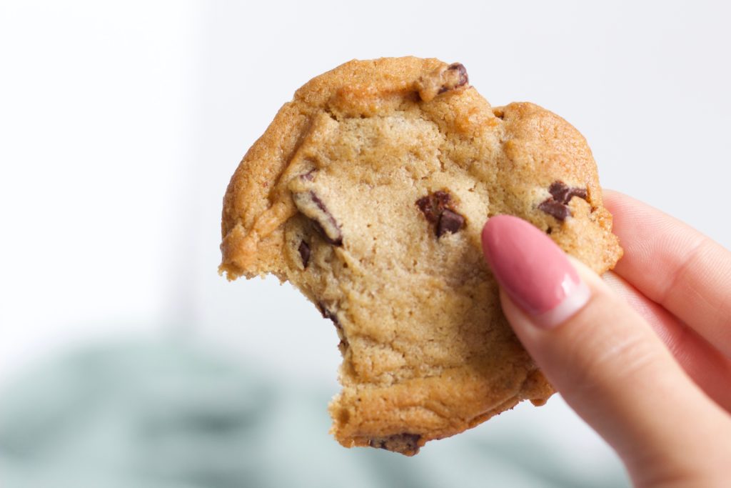 Take a bite out of the most delicious vegan and gluten-free chocolate chip cookie you've ever tried!