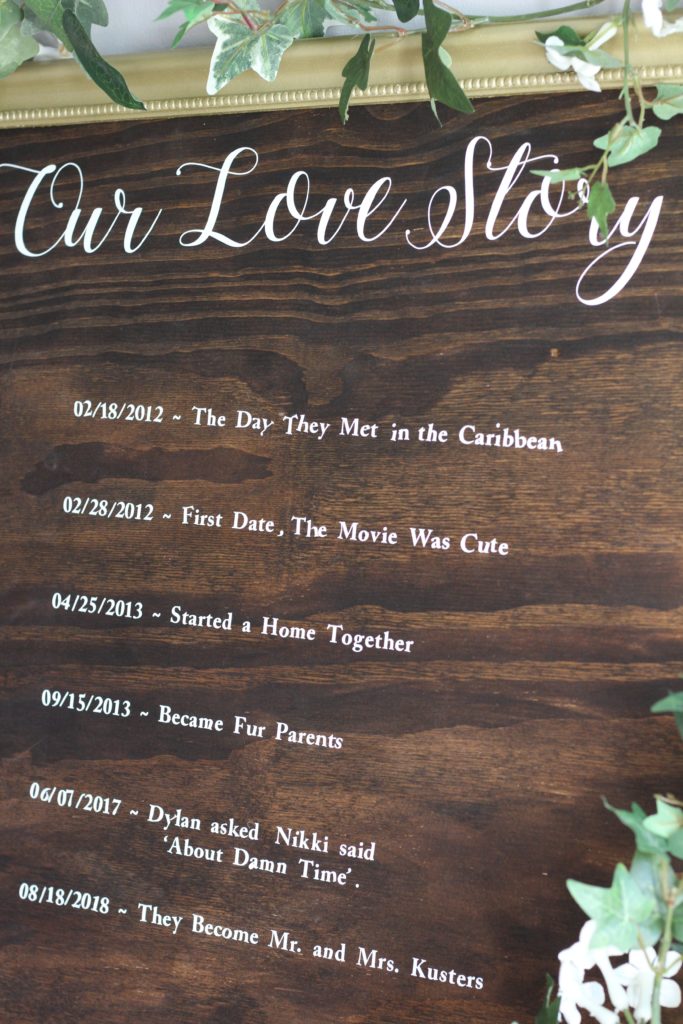 How to make your own Our Love Story sign for your wedding or wedding shower