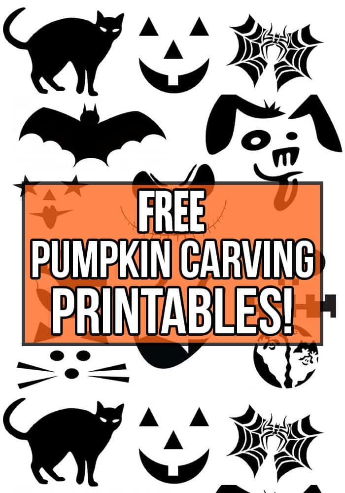 Free Printable Pumpkin Carving Patterns; Easy + quick to download and print templates for your pumpkin carving fun! Scary, traditional or cute! Trace them or just use them as guidelines. #pumpkincarving #jackolanterns #freeprintables