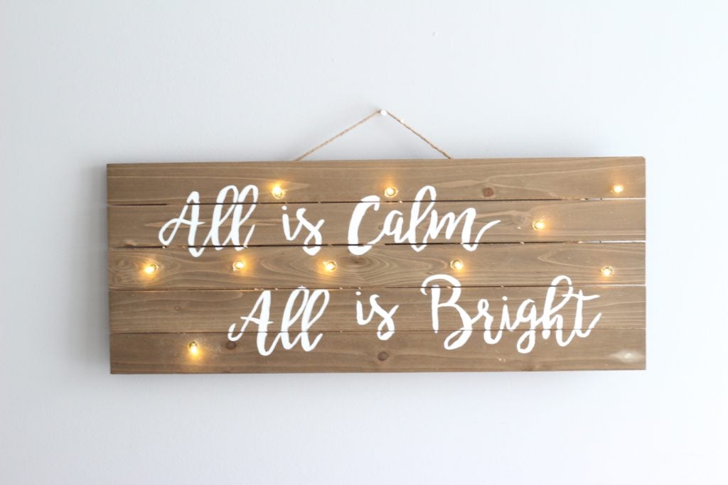 This DIY Christmas lights sign is a perfect gift! 