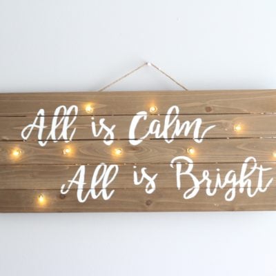 DIY Christmas Light Up Sign || Easy fun craft decor for the holidays! - Nikki's Plate