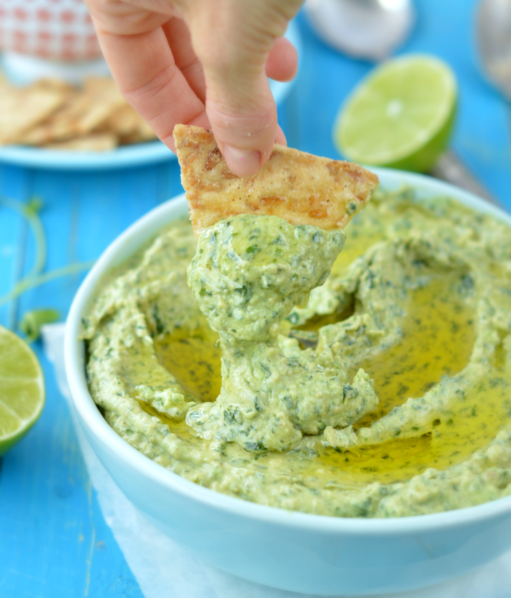 This spinach avocado dip is a perfect go-to healthy St. Patrick's Day Recipe for a party