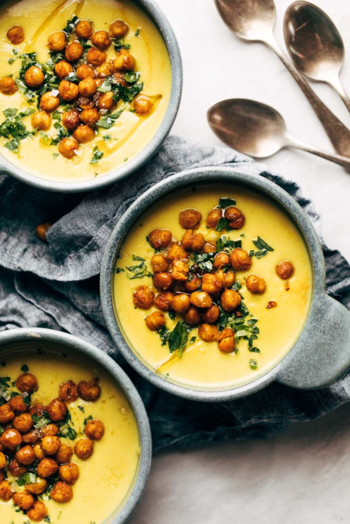 15 Creamy Vegan Soup Recipes; This golden soup is creamy and rich and deliciously vegan!
