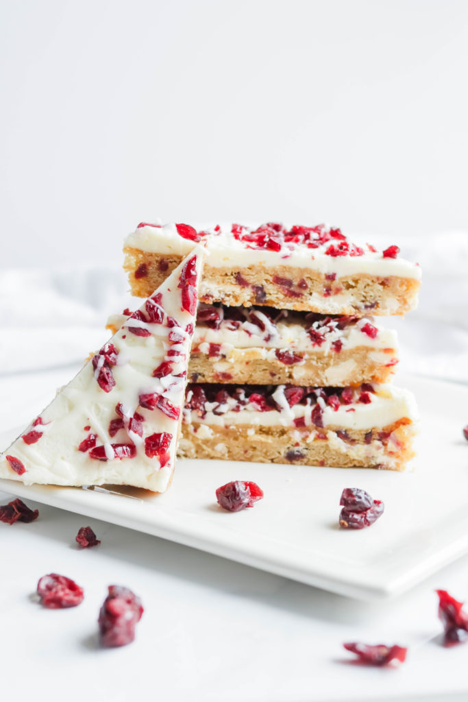 vegan cranberry bliss bars are a show-stopper holiday dessert that's packed with sweet flavor