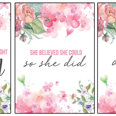 Free Printable Flower Wall Art Quotes; easy downloadable PDF file of these cute flower inspired wall art quotes. One click download, print then frame these adorable flowery inspirational quotes for your walls! Great for office, nursery or girls room!