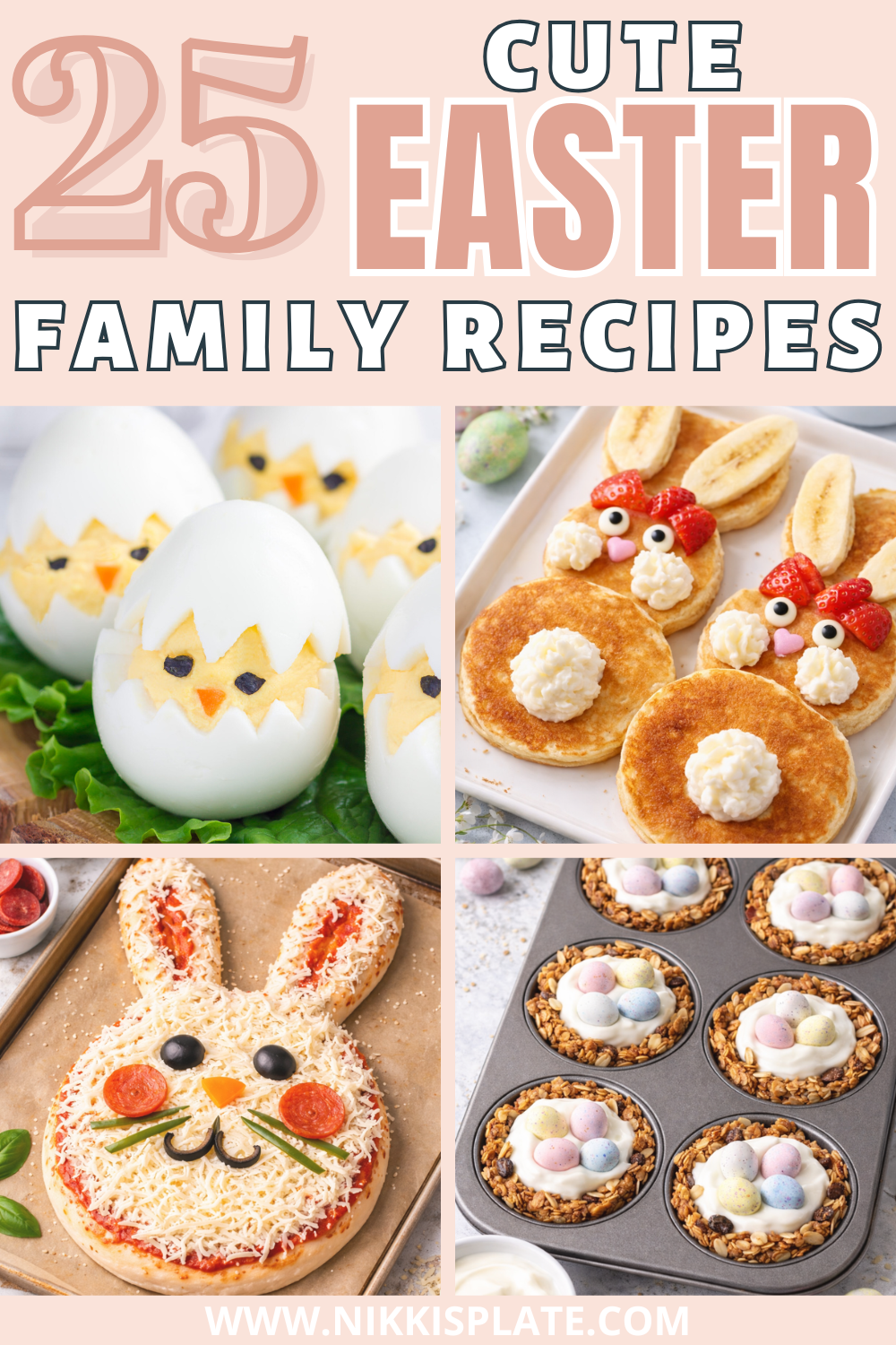 Discover 25 easy and cute Easter recipes perfect for family celebrations - from cute desserts and snacks to creative appetizers that are sure to impress!