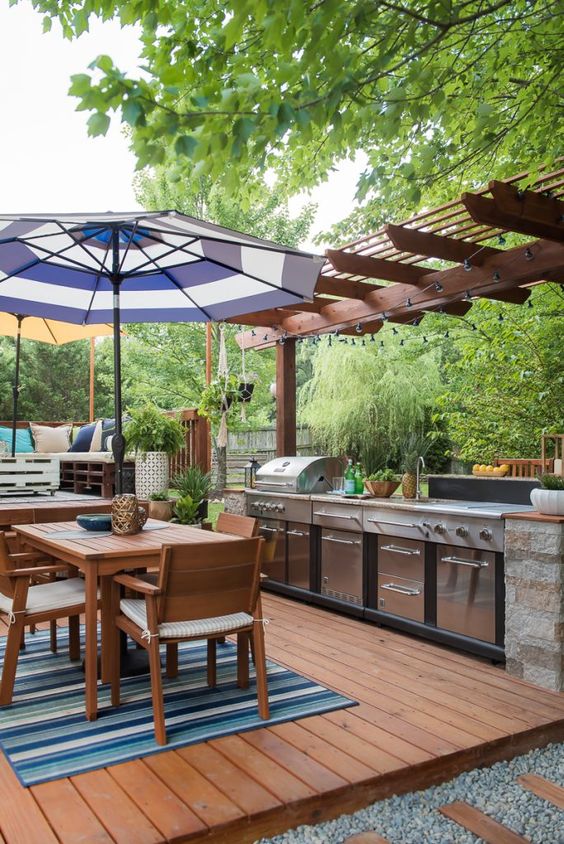 Tips for Styling your Deck this Summer; outdoor BBQ, cooking station, outdoor kitchen