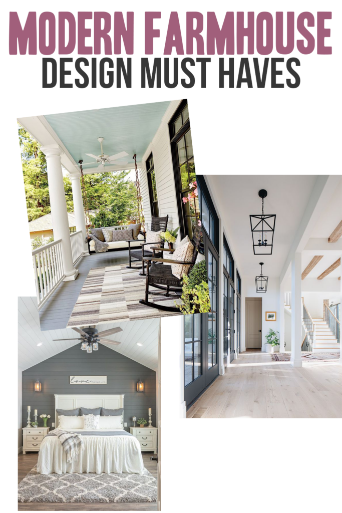 Modern Farmhouse Design Must Haves; Here are some details that complete the farmhouse design with trends that are taking over!
