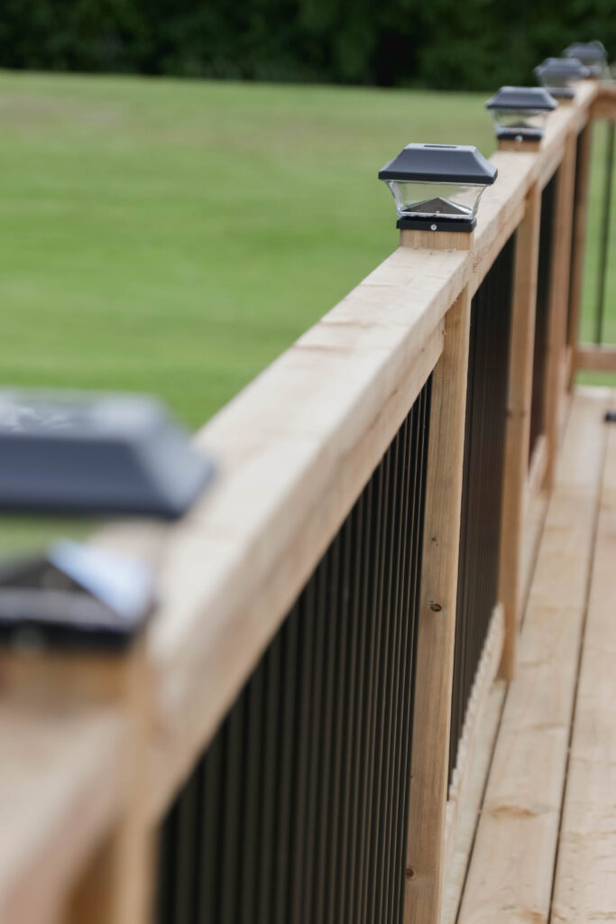 Tips for Styling your Deck this Summer; solar power deck post lights, deck lighting