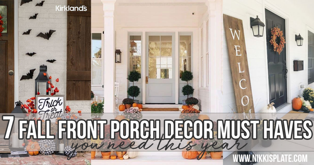 7 Fall Porch Decor Must Haves; here are some decor ideas you need this fall at the front of your house!