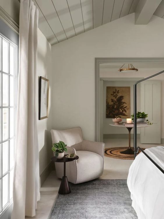 Best NEW bedrooms by Joanna Gaines from Fixer Upper; white bedroom, iron bed, shiplap