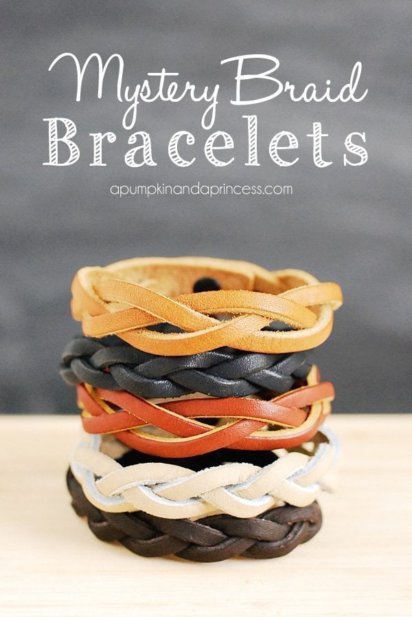 Easy Homemade Gift Ideas to Make this Year! DIY leather bracelets 