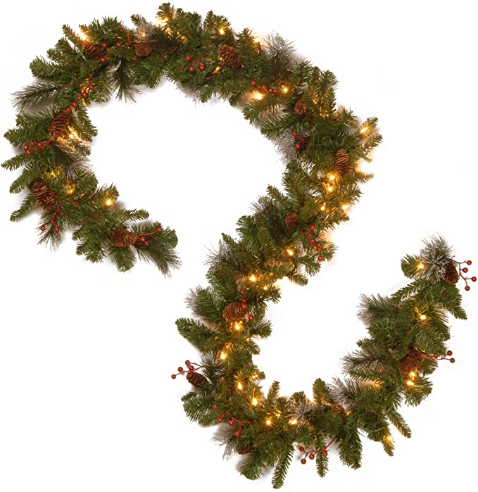 25 Christmas Decor Best Sellers on Amazon that Buyers are Obsessing Over; Artificial Christmas Garland with Lights 
