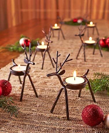 25 Christmas Decor Best Sellers on Amazon that Buyers are Obsessing Over;  Set of 6 Reindeer Tea Light Holders