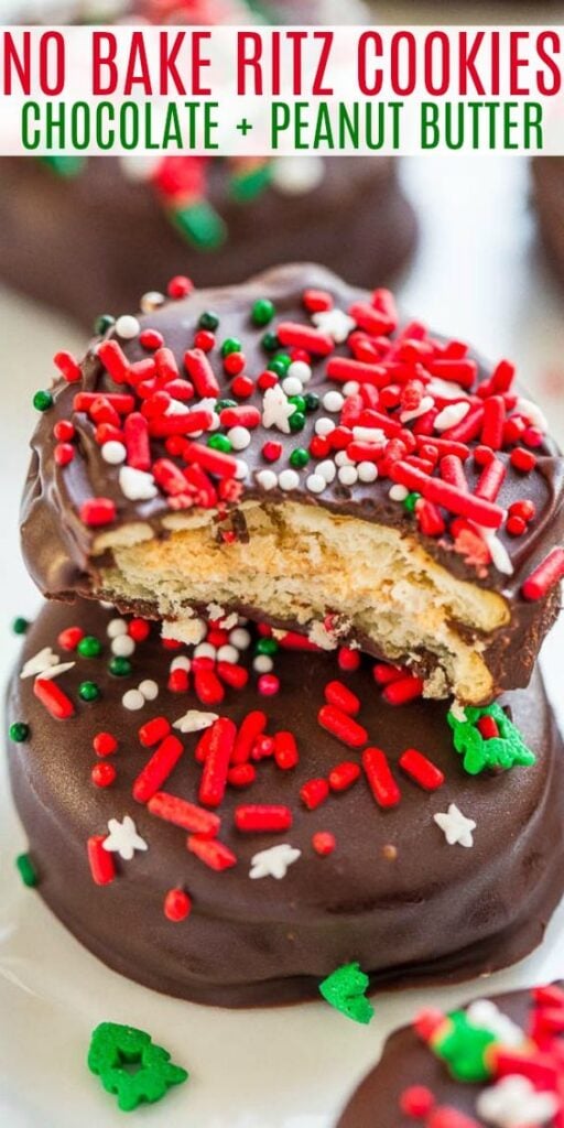 Chocolate Peanut Butter Stacks-15 Inexpensive No Bake Christmas Desserts to Impress Your Friends and Family! - If you don’t have time to bake this Christmas, these inexpensive no bake festive desserts are the way to go. Some of my favorite recipes are here.
