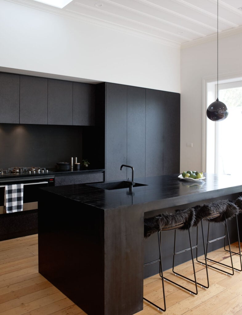 15 Beautiful Black Kitchens That Will Make You Want to Move to the Dark Side; Dark and moody kitchen designs, black kitchen cabinets, dark countertops and black kitchen design inspiration