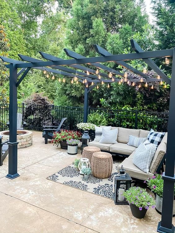 Patio lights string ideas; Transform your outdoor area into an entertaining hub with these 27 light string patio ideas. string lights on Pergola