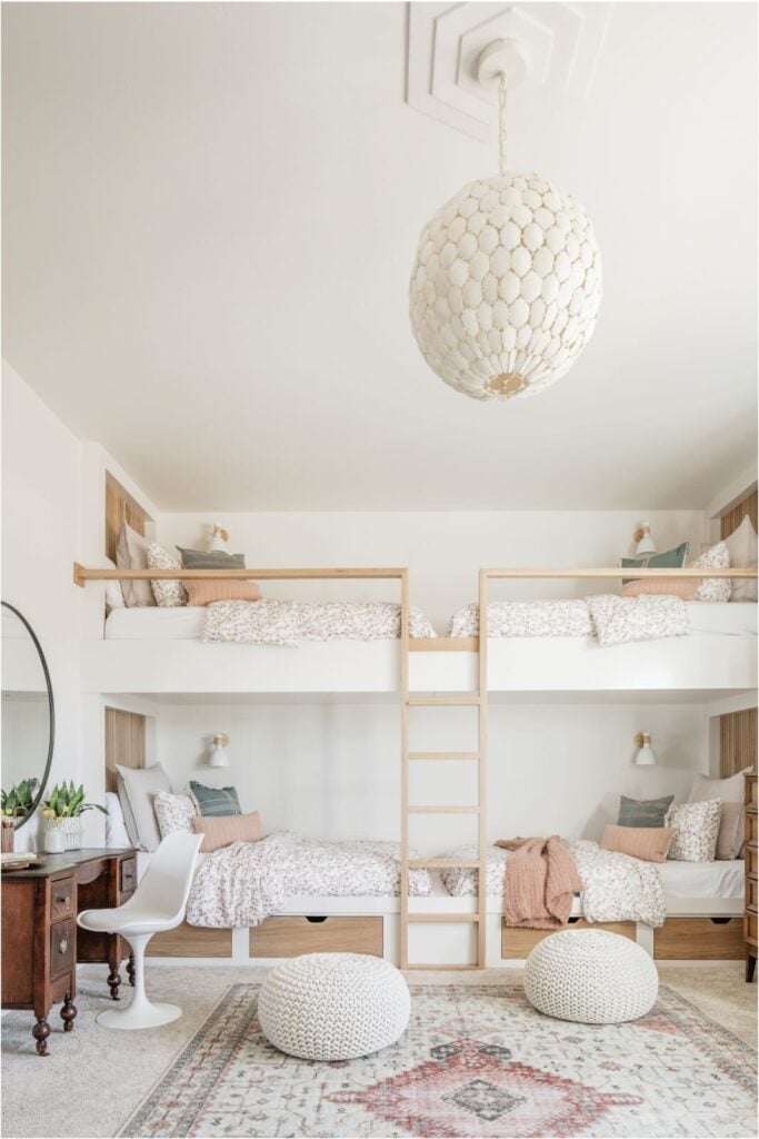 30 Bunk Room Ideas for Adults; Wondering what to do with that empty room? Here are 30 fun bunk room ideas for adults that are perfect for guests or parties!