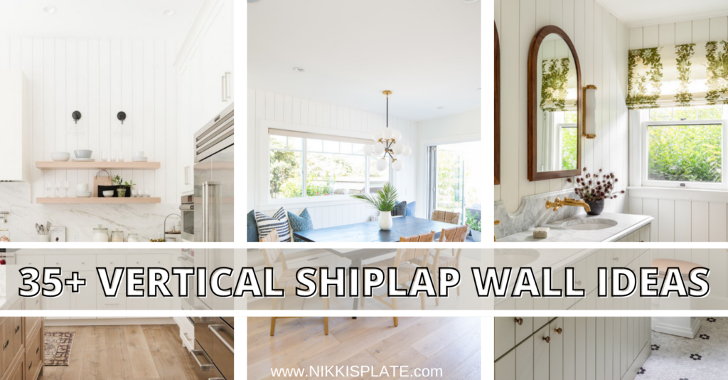 35 Vertical Shiplap Wall Ideas {Vertical Shiplap Wall Ideas, shiplap accent wall ideas, vertical shiplap walls, shiplap accent walls, shiplap wall ideas}