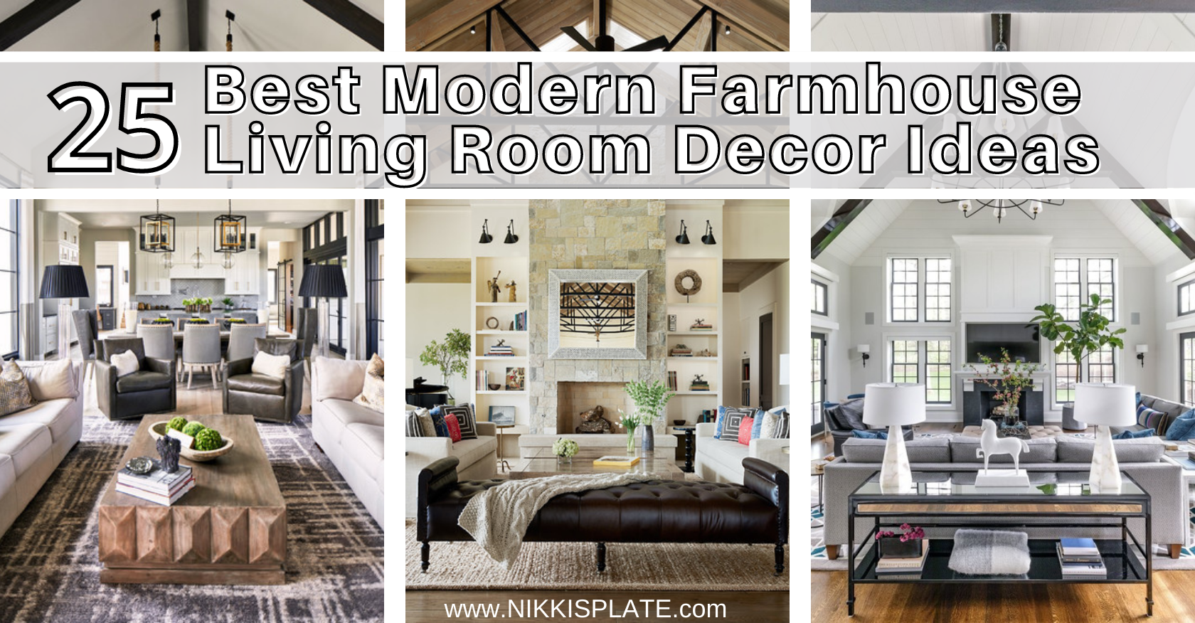 25 Best Modern Farmhouse Living Room Decor Ideas - Nikki's Plate