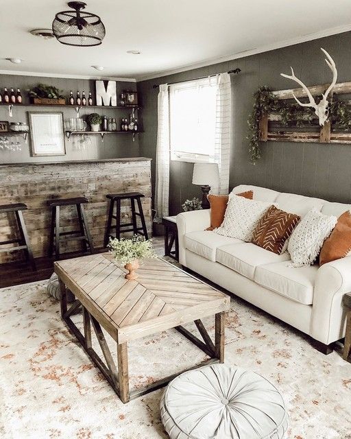 Grey Modern Farmhouse Living Room Ideas