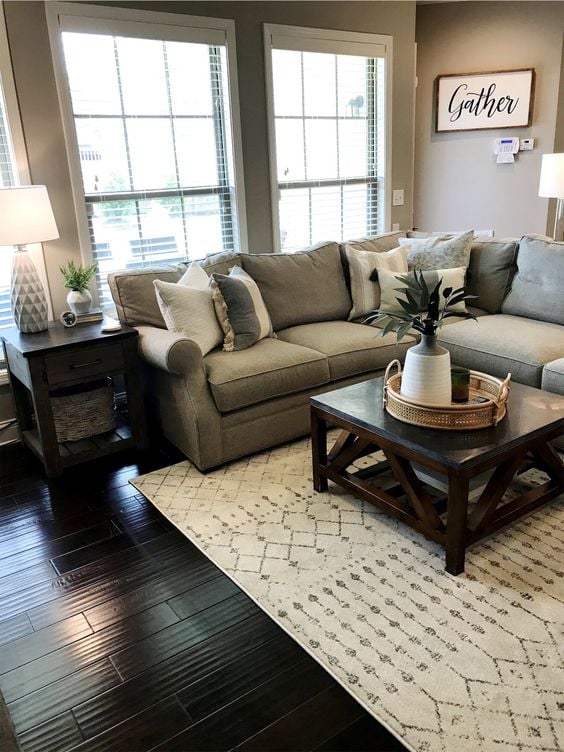 Grey Modern Farmhouse Living Room Ideas