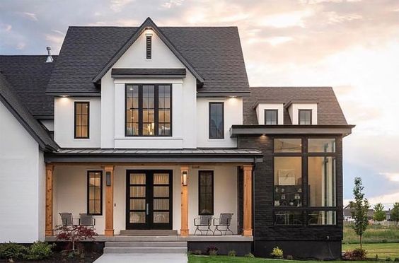 Here are the BEST modern black farmhouse designs to date! Black farmhouse exteriors and modern black farmhouses you will love.