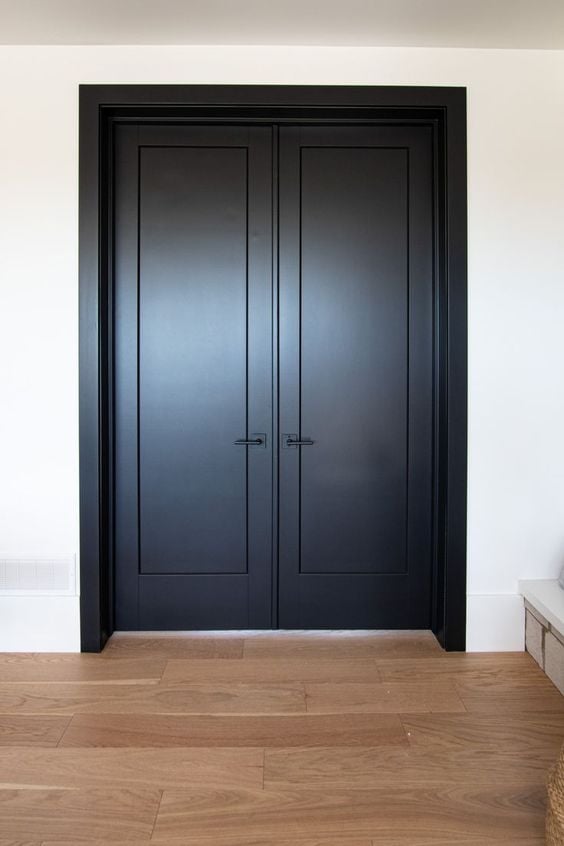 Black Interior Doors; Here are interior black doors that really add a bold touch to the home. Everything from farmhouse black interior doors to modern interior doors!