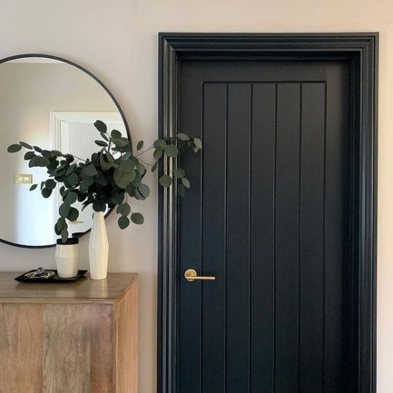 Black Interior Doors; Here are interior black doors that really add a bold touch to the home. Everything from farmhouse black interior doors to modern interior doors!