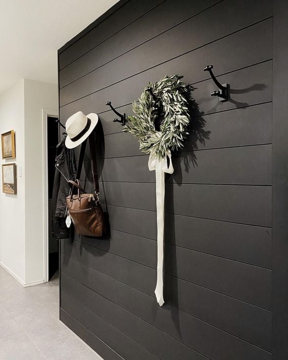 20 Beautiful Black Shiplap Wall Ideas; here are stunning black shiplap accent wall inspiration!