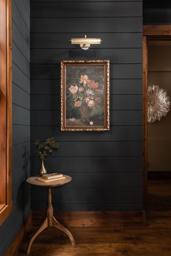 20 Beautiful Black Shiplap Wall Ideas; here are stunning black shiplap accent wall inspiration!