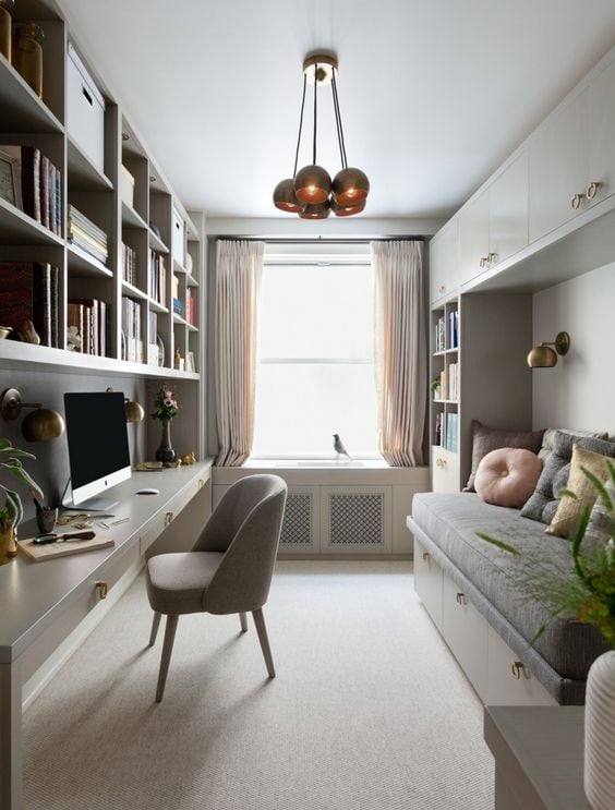 Home Office with Daybed Ideas; the perfect combination of a home office and guest bedroom!