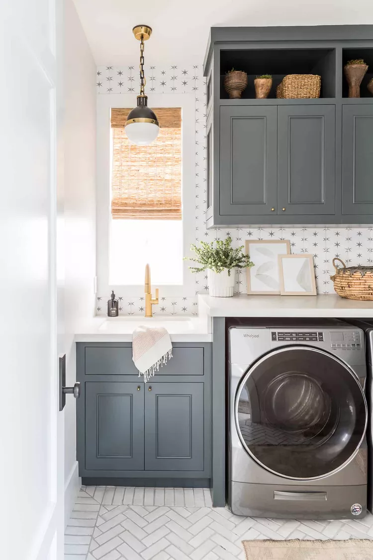 Laundry Room Shelving Ideas; here are genius laundry room shelving and organization ideas to help create your dream laundry room!