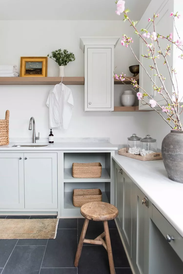 Laundry Room Shelving Ideas; here are genius laundry room shelving and organization ideas to help create your dream laundry room!