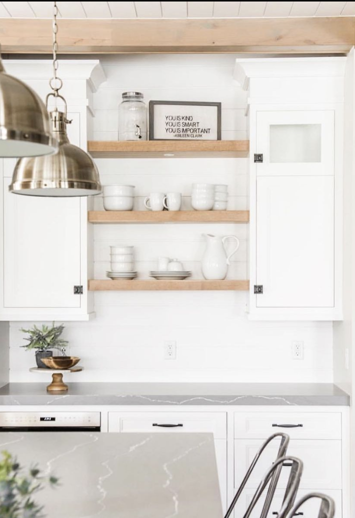 White Cabinets with Black Hardware Kitchen Ideas; white kitchen cabinets with black hardware for a beautifully classic farmhouse kitchen