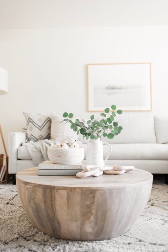 How To Style a Round Coffee Table; a guide to styling a coffee table! Tips and tricks for the perfect round coffee table set up!