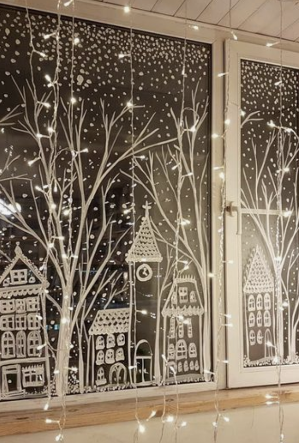 Window Snowflakes are So Easy using Window Snow Spray! - Leap of