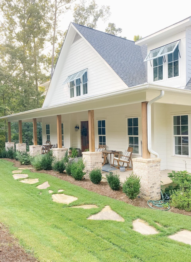 Beautiful Farmhouse Porch Columns For a Grand Entrance; Whether you call them pillars or columns, here is a showcase of the best Farmhouse style porch columns for rustic charm!