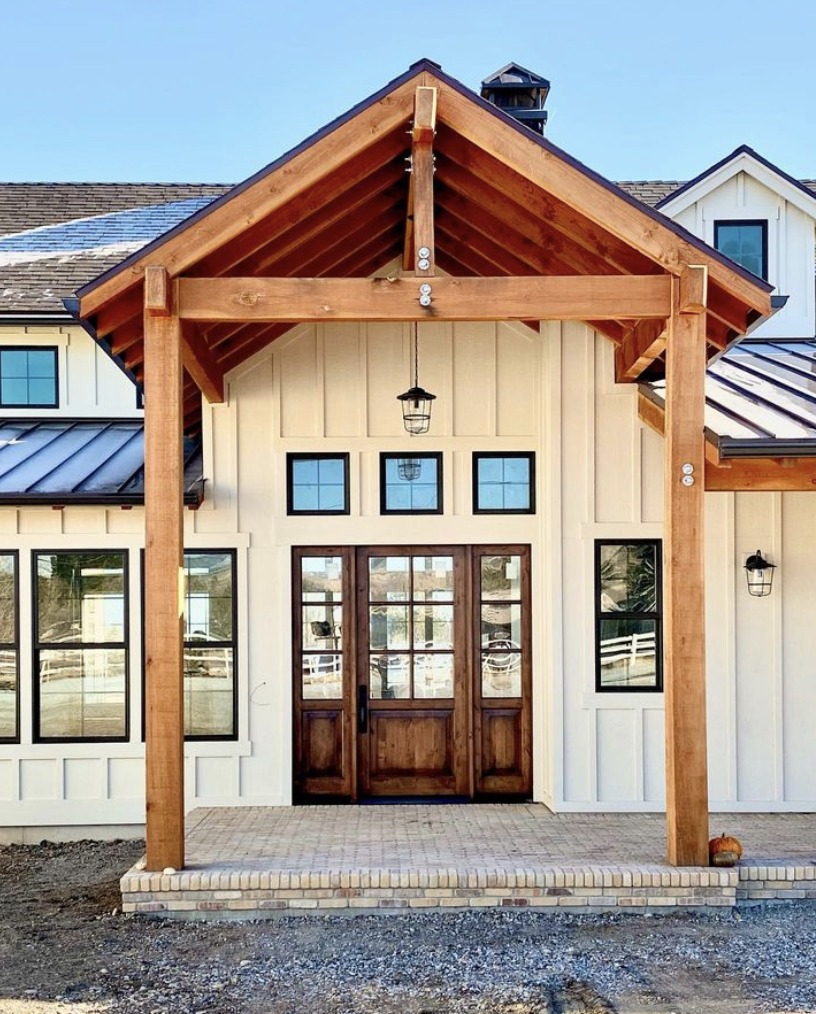 Beautiful Farmhouse Porch Columns For a Grand Entrance; Whether you call them pillars or columns, here is a showcase of the best Farmhouse style porch columns for rustic charm!