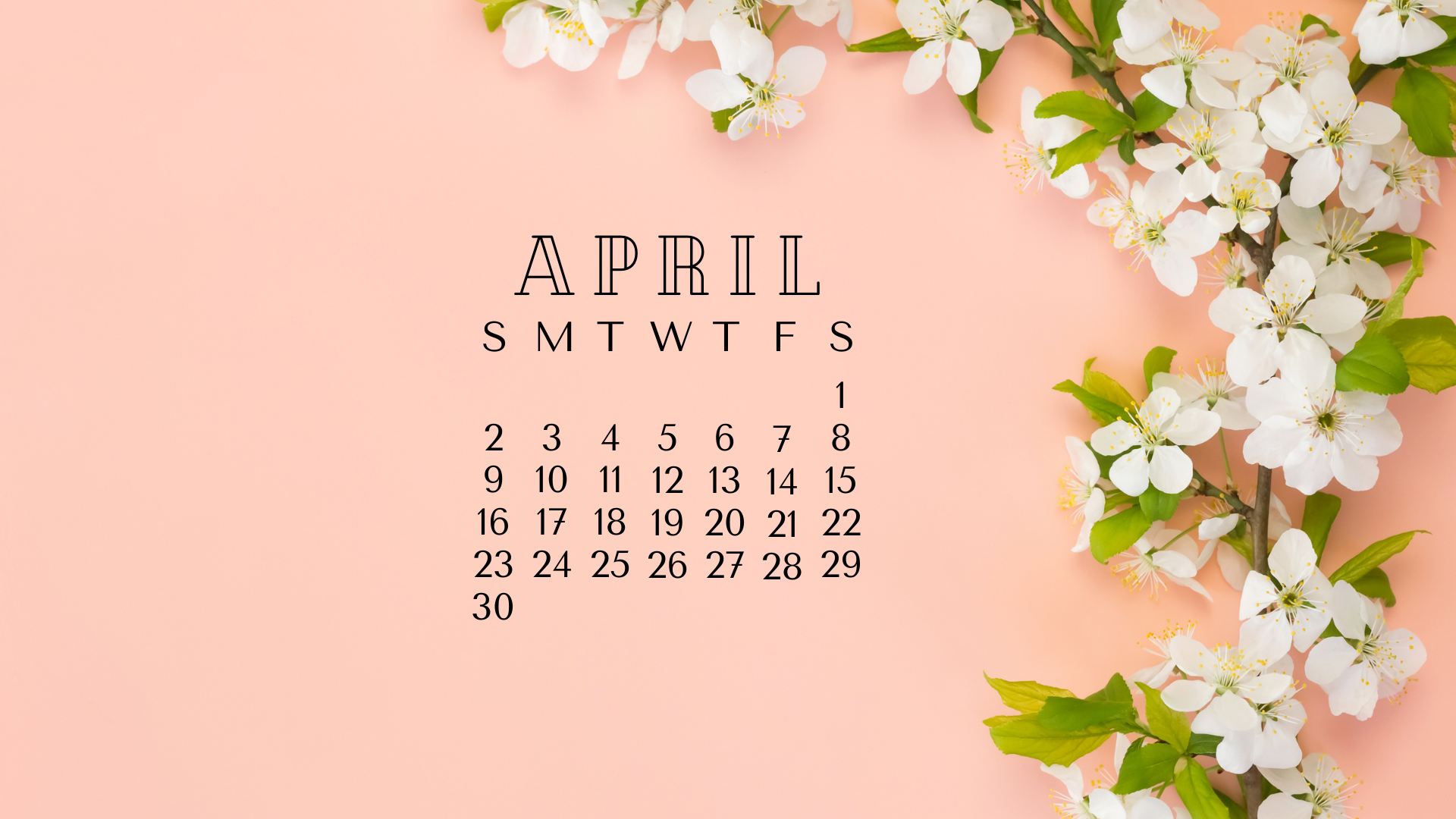 Wallpaper Calendar April 2025