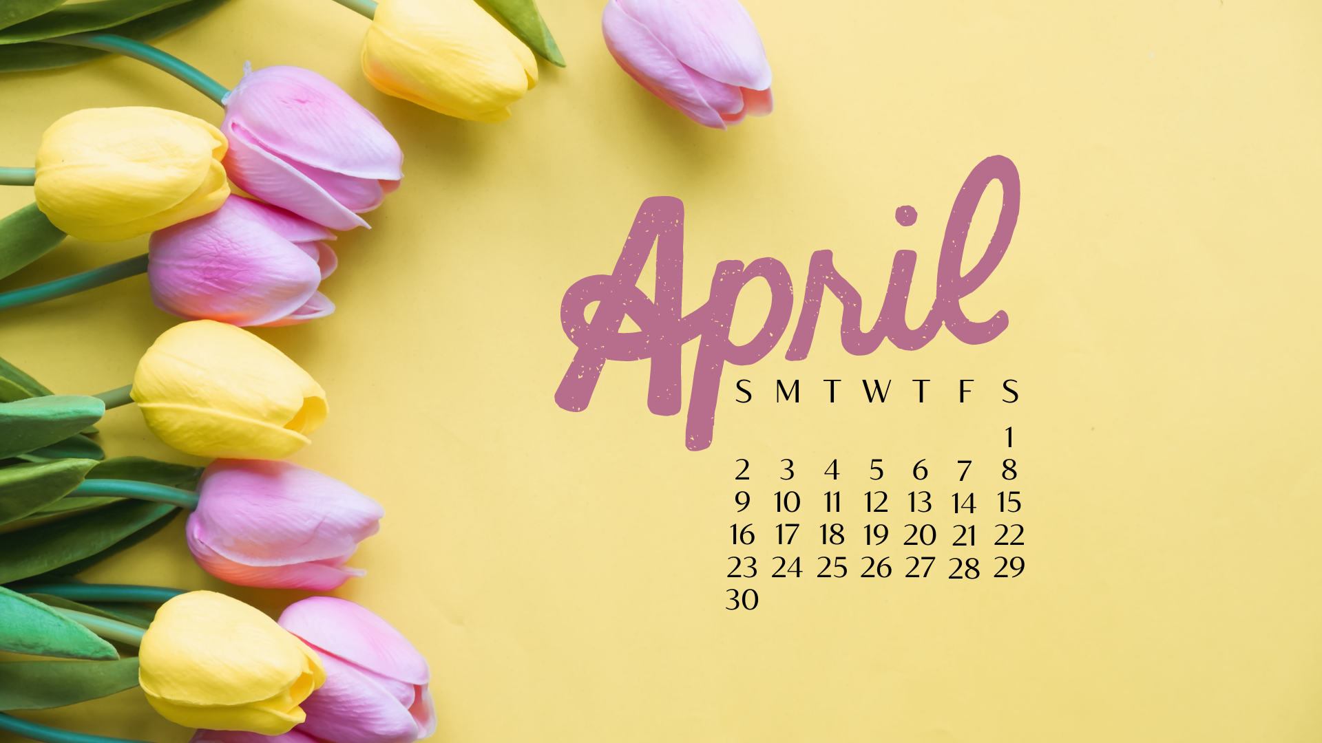 April 2025 Desktop Wallpaper Calendar
