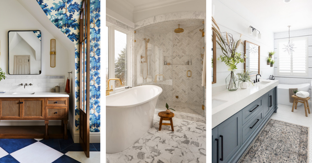 Beautiful Bathroom Design Ideas; A main bathroom is one of the most important and used spaces in any home. Here are some NEW stunning bathroom designs to spark inspiration.