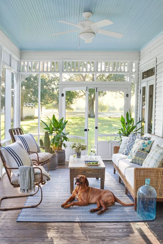 Screen Porch Ideas On A Budget; A screen porch provides a place to cool off in the shade during the heat of the summer. These inexpensive screen porch ideas on a budget will help you transform your deck into a cool spot where you can relax.