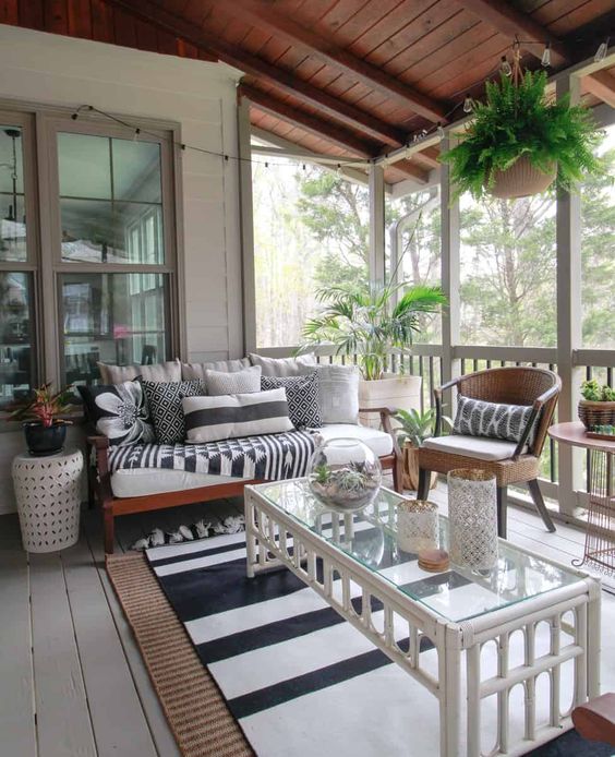 Screen Porch Ideas On A Budget; A screen porch provides a place to cool off in the shade during the heat of the summer. These inexpensive screen porch ideas on a budget will help you transform your deck into a cool spot where you can relax.