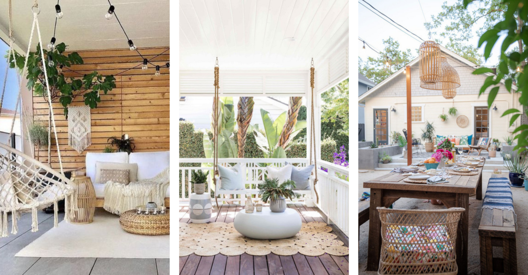 Boho Patio Furniture Ideas; Does your patio need a bohemian breath of fresh air? Are you looking for inspiration for decorating your outdoor space? Look no further than this round-up of boho patio furniture ideas!