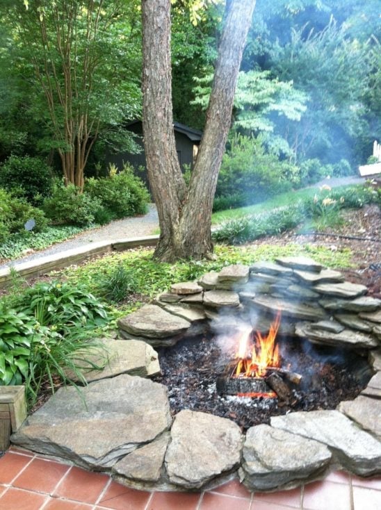 Rustic Fire Pit Ideas for Your Backyard; rustic backyard fire pit ideas to create your outdoor paradise this summer! All the rustic outdoor fire pit ideas you need in one spot!
