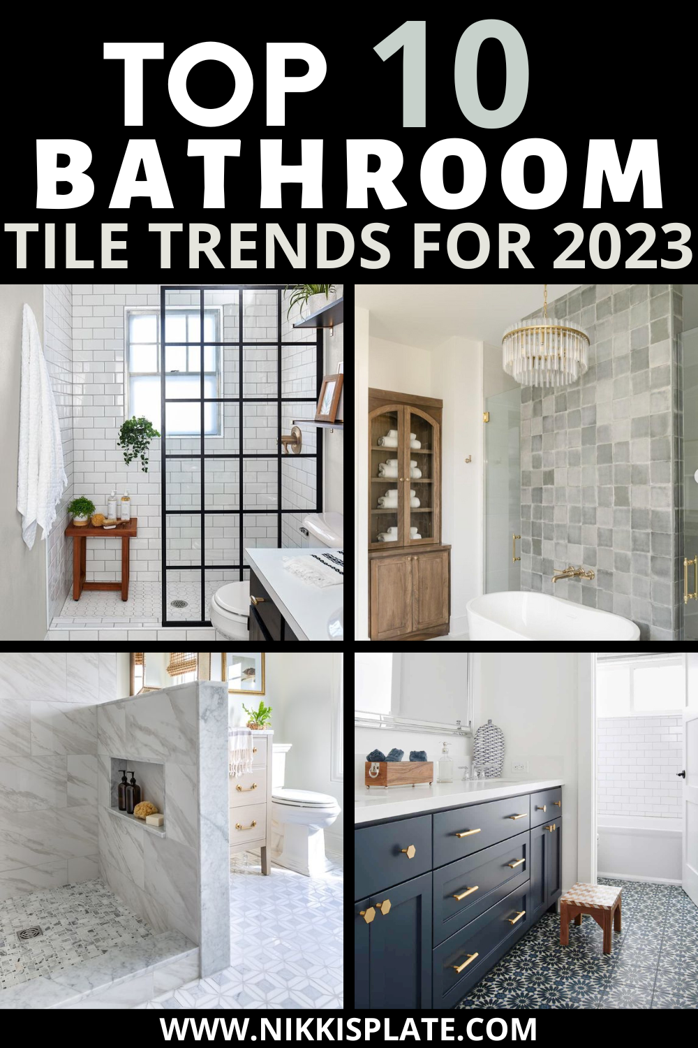 Top 10 Bathroom Tile Trends for 2023; bathroom tile trends that are expected to dominate the market this year.