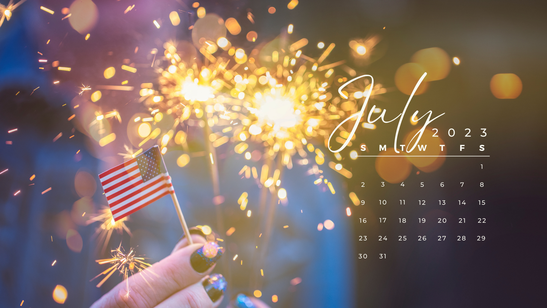 July 2023 desktop calendar backgrounds;  Here are your free July backgrounds for computers and laptops. Tech freebies for this month!